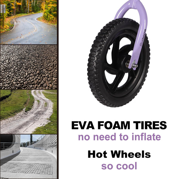 12" Balance Bike Carbon Steel Frame No Pedal Walking Balance Bike Training Bicycle for Kids and Toddlers 2- to 6 Years Old