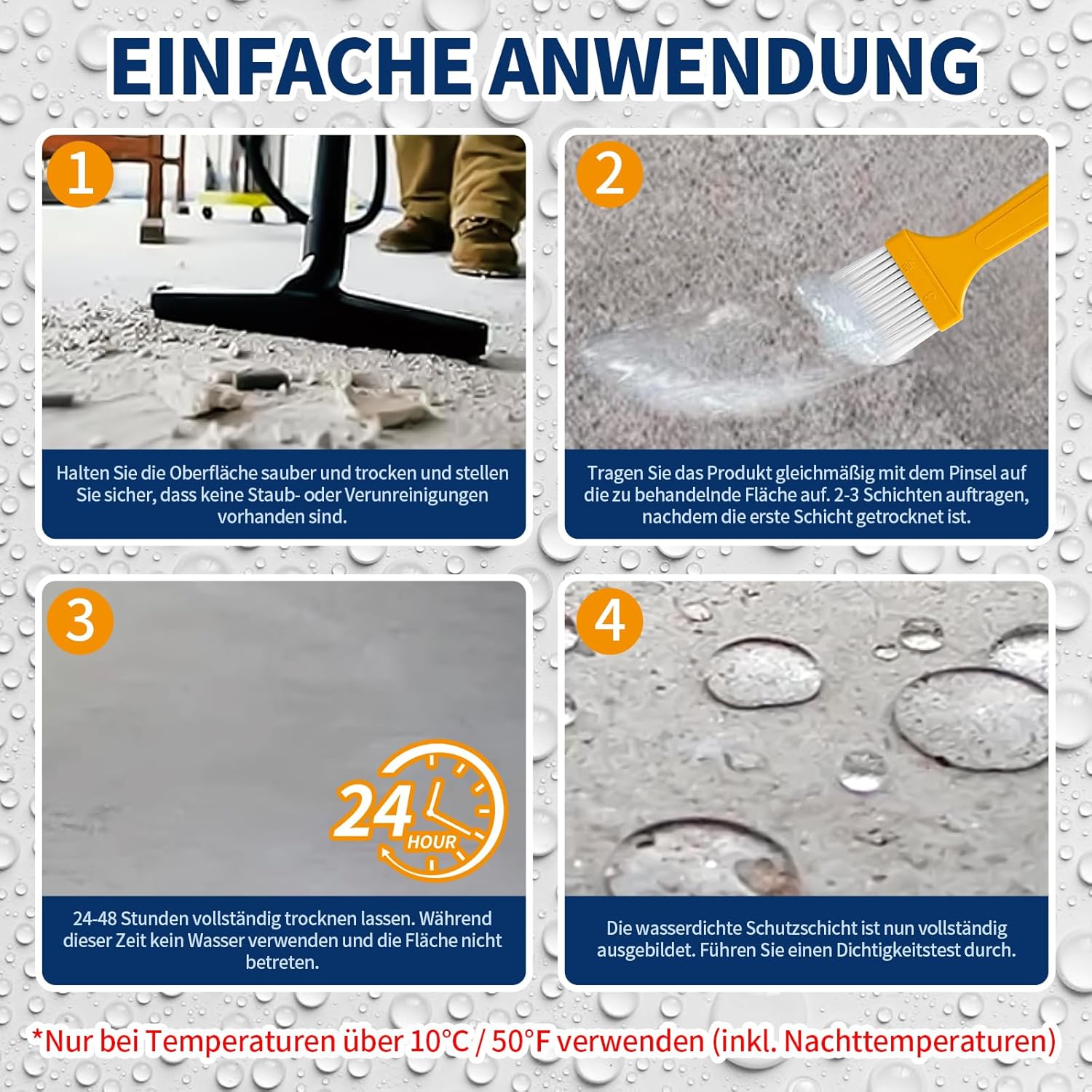 Quadence Invisible Waterproof Coating, Transparent Waterproof Agent Repairing Leak Adhesive for Roofs, Walls, Bathroom, Shower, Window Sills, Indoor & Outdoor Sealant 8 Oz 2 pack