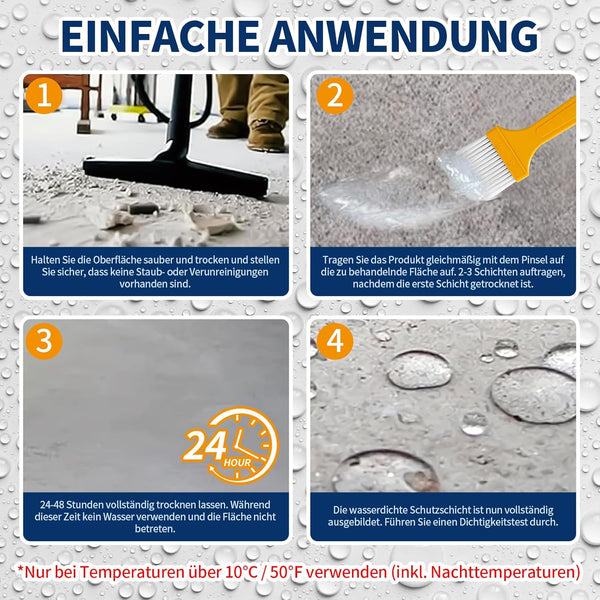 Quadence Invisible Waterproof Coating, Transparent Waterproof Agent Repairing Leak Adhesive for Roofs, Walls, Bathroom, Shower, Window Sills, Indoor & Outdoor Sealant 8 Oz 2 pack