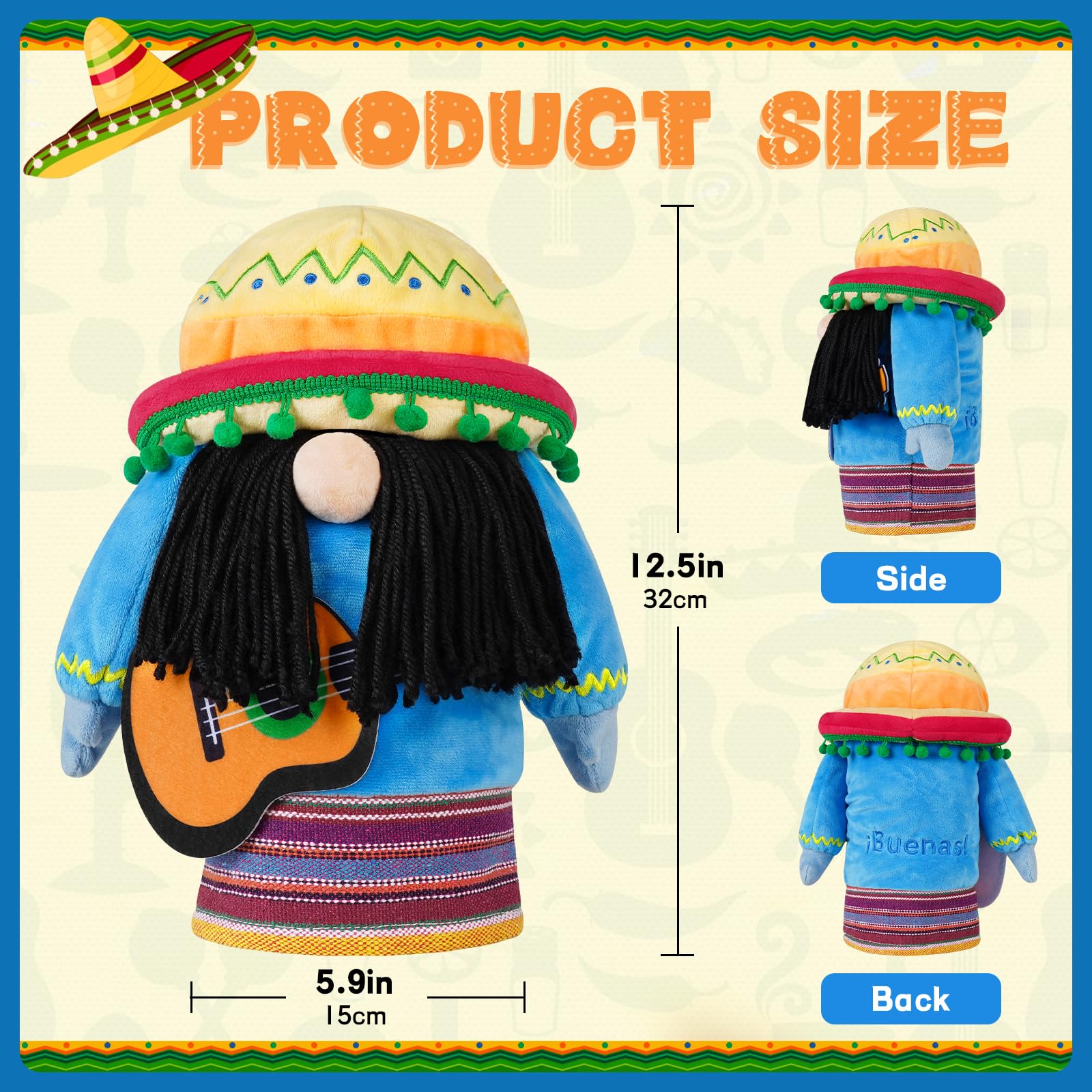 LZFAN Golf Club Covers for Woods and Drivers Funny Driver Headcover Animal Golf Club Head Covers Golf Gifts for Men Women Plush Mexican