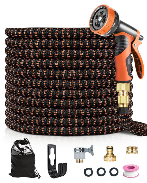 Evolpor 150FT Expandable Garden Hose, Upgraded 10 Functions Spray Nozzle, Leakproof Expanding Hose with 4-Layer Latex Core, Flexible Hose Pipe with