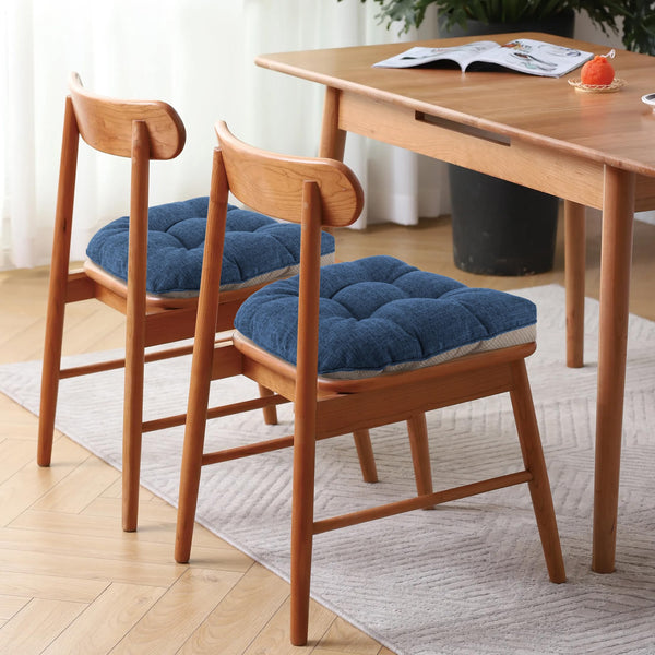 FlyGulls Non Slip Chair Cushions for Dining Chairs Set of 4 Kitchen Chair Cushions 18"x18"x3" Turfted Chair Pads Comfortable and Soft Seat Cushion