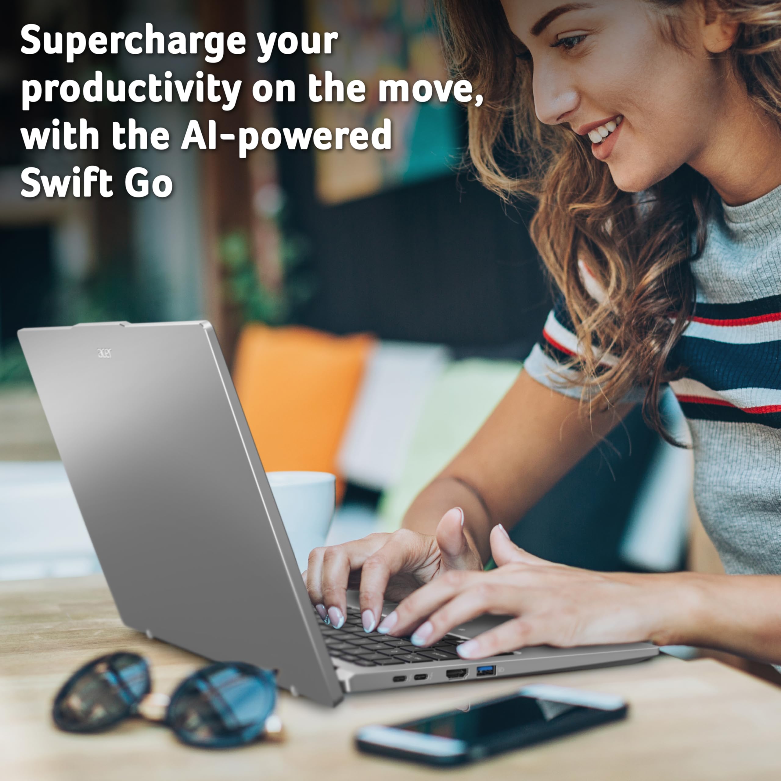 Acer Swift Go 14 SFG14-73 Laptop - Intel Core Ultra 5 125H, 16GB, 512GB SSD, Integrated Graphics, 14" 2.8K OLED, Windows 11, Silver