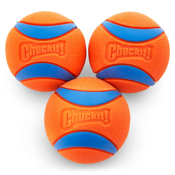 ChuckIt! Ultra Ball Dog Toy, Durable High Bounce Floating Rubber Dog Ball, Launcher Compatible Toy For Dogs, 2 Pack, Medium