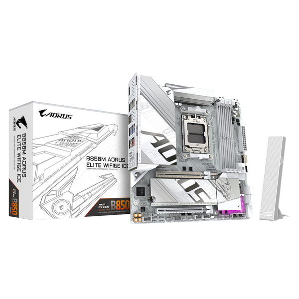 GIGABYTE B850 AORUS ELITE WIFI7 Motherboard - AMD Ryzen 9000 Series CPUs, 14+2+2 Phases Digital VRM, up to 8200MHz DDR5 (OC), 1xPCIe 5.0 + 2xPCIe 4.0 M.2, 2.5 LAN, WIFI 7, USB 3.2 Gen 2x2