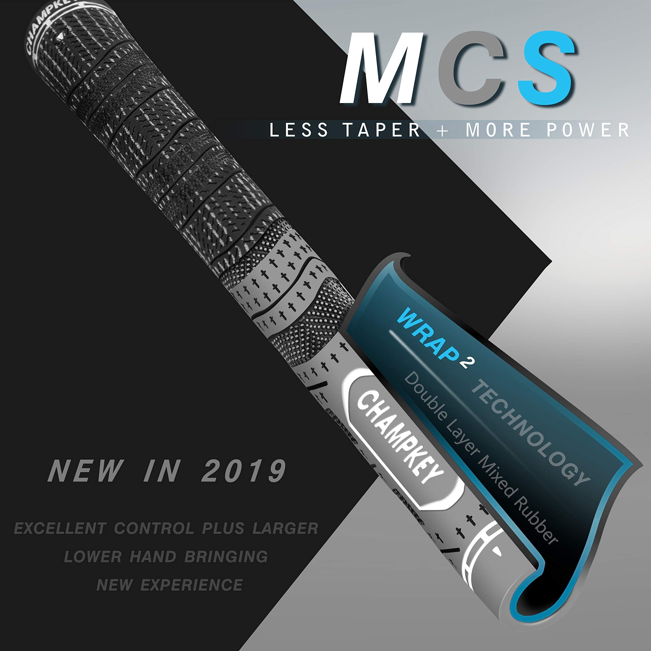 Champkey Premium Hybrid Golf Grips 13 Pack | All Weather Performance Golf Club Grips | Choose Between 13 Grips with 15 Tapse and 13 Grips with All