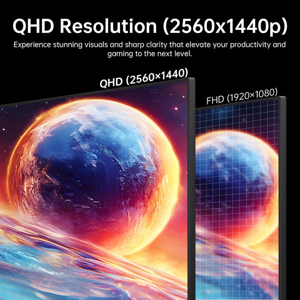 KTC Flat 32 Inch Monitor, QHD 1440P 2K@100Hz IPS Large Computer Monitor, Ultra Thin Bezels, Anti-Blue Light, HDR10, 103% sRGB, 86% DCI-P3, 350 Nits, 3ms MPRT, Adaptive Sync for Working and Gaming