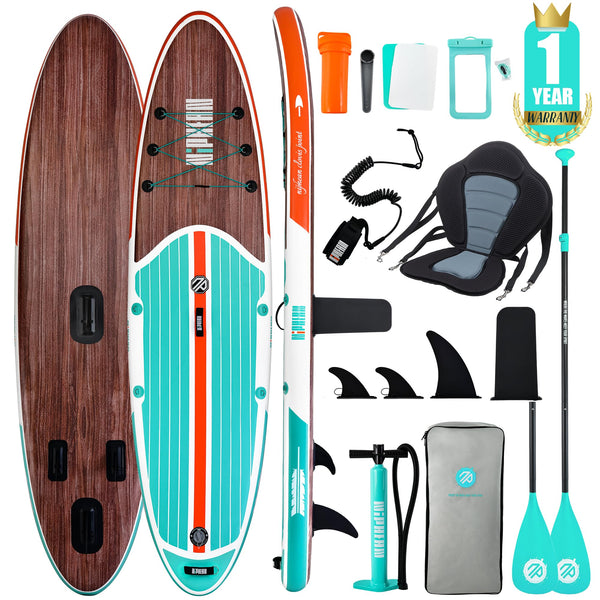 Niphean Inflatable Paddle Boards for Adults with All Accessories, 320cm Stand Up Paddle Board for All Skill Levels, SUP with 200kg Weight Capacity for 2 People, Inflatable Paddleboard with Seat