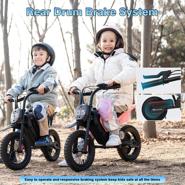 EVERCROSS EV05M Electric Motorcycle for Kids, 150W Kids Ride On Motor-cycle, 8/16 km/h Speed Modes & 15 km Long-Range Electric Motorcycle, 12'' Moto Cross for Children Aged 3-12 Years