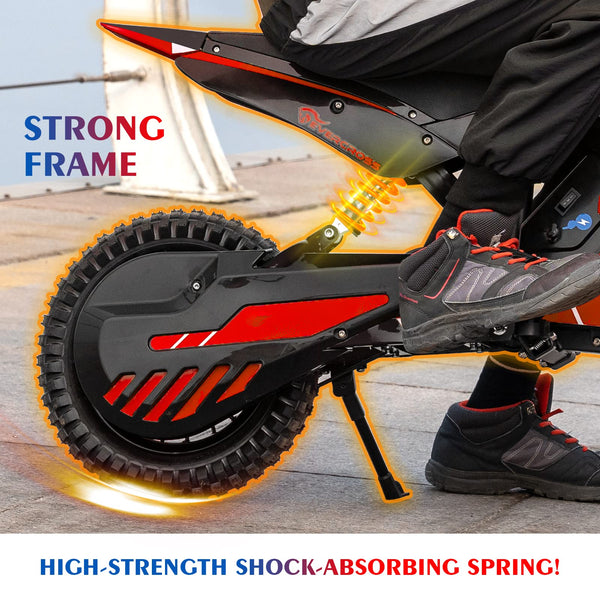 EVERCROSS EV12M PRO Kids Ride On Motorcycle, Electric Motorcycle with 300W Motor, 9.3Miles Long-Range, 12'' Pneumatic Tire, Bluetooth Music, Colorful Lights, Motor Cross for Ages 3-12 Children