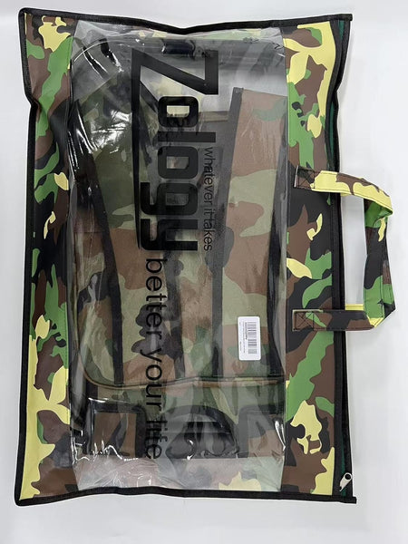 Zology Folding Camping Chair Stool Backpack with Cooler Insulated Picnic Bag, Camouflage Portable Hiking Seat Table Bag for Outdoor Indoor Fishing Travel Beach BBQ