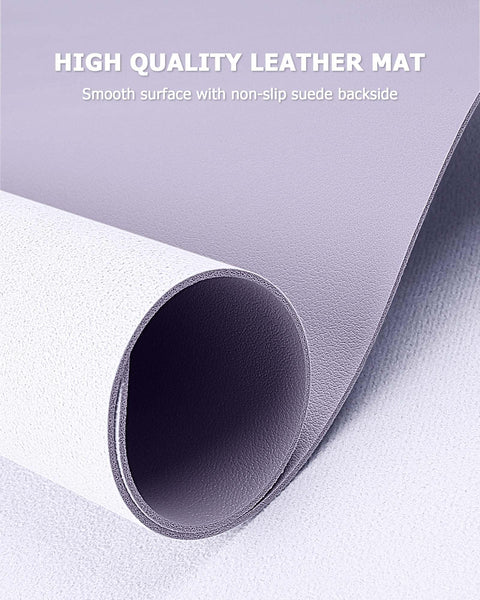 MOLMO Non-Slip Desk Mat, Waterproof Desk Pad Table Protector, Easy Clean Laptop Mat Large Mouse Pad Leather Writing Mat with Suede for Office /Home/Decor (Light Green, 60 x 35 cm)