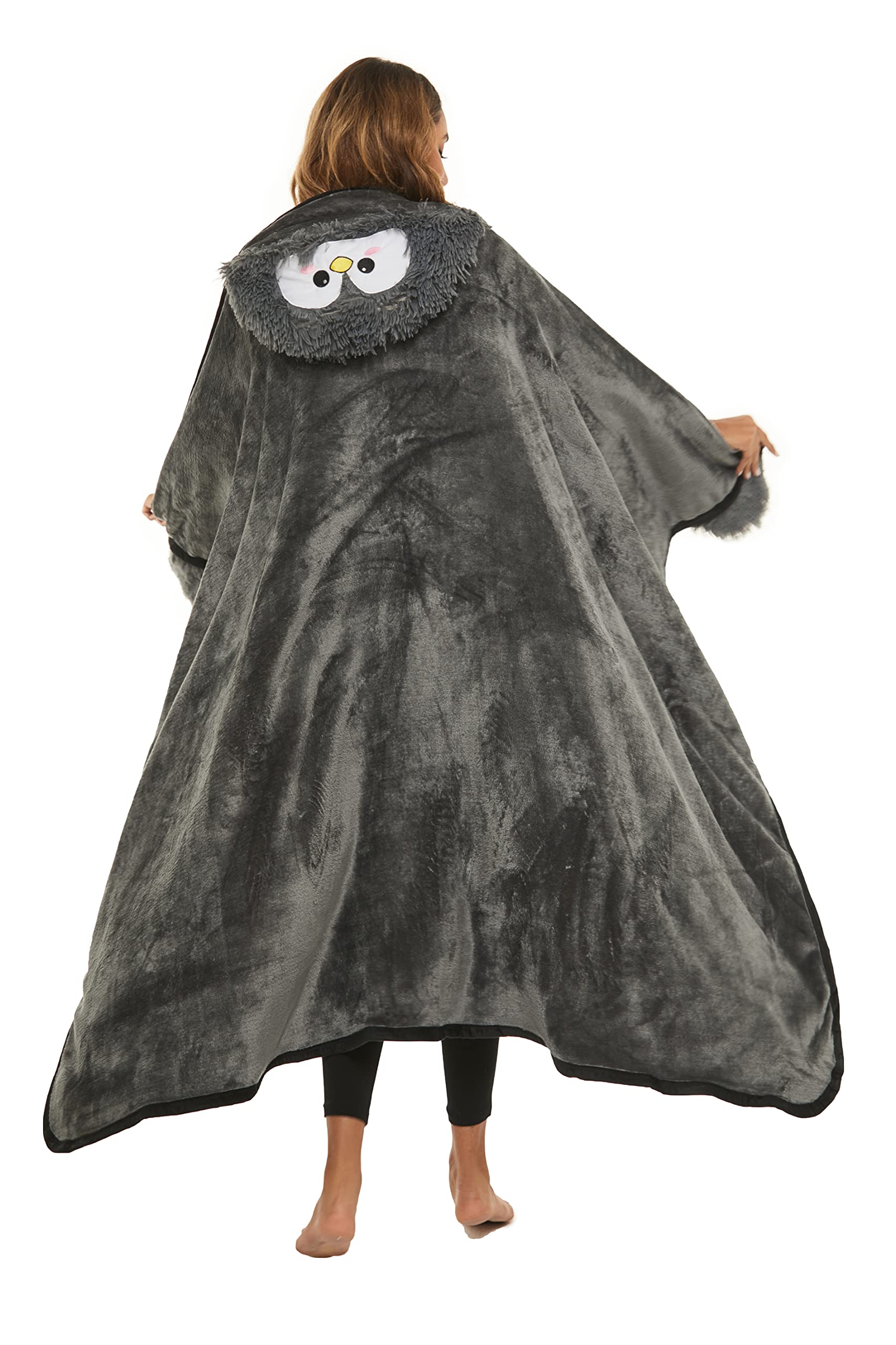 Shoppawhile Sloth Gifts for Women Wearable Hooded Blanket Soft Cute Warm Fluffy Sloth Hooded Blanket 59 * 51 inch