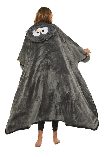 Shoppawhile Sloth Gifts for Women Wearable Hooded Blanket Soft Cute Warm Fluffy Sloth Hooded Blanket 59 * 51 inch