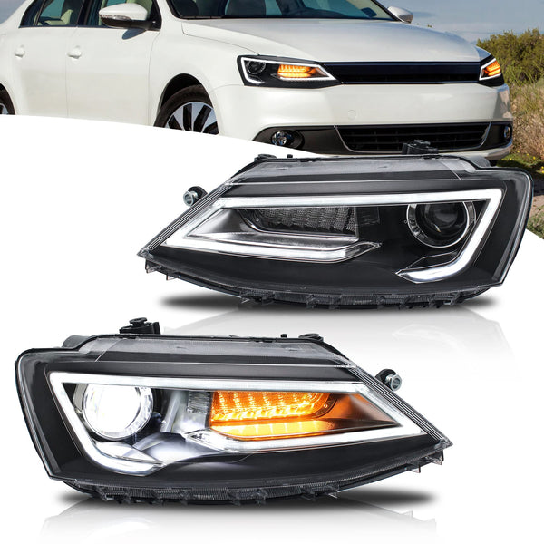 VLAND LED Rear Lights compatible with Jetta MK6 2011-2018 Sedan [Not fit LED & GLI models], Driver & Passenger Side - Red