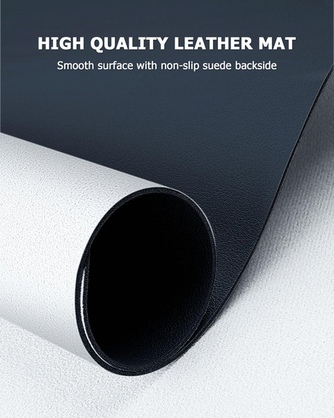 MOLMO Non-Slip Desk Mat, Waterproof Desk Pad Table Protector, Easy Clean Laptop Mat Large Mouse Pad Leather Writing Mat with Suede for Office /Home/Decor (Light Green, 60 x 35 cm)