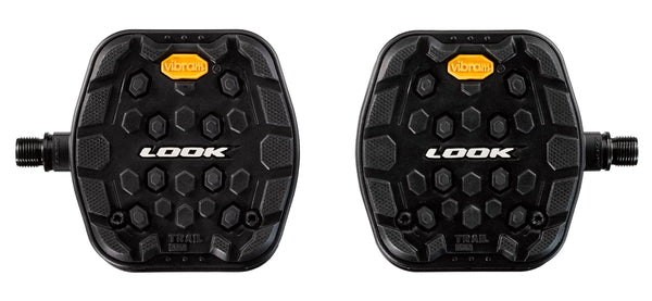 LOOK Cycle - Geo Trail Grip Bicycle Pedals - Flat Pedals - Reliability, Comfort and Durability - Slip-Proof Safety - Innovative Activ Grip Rubber -
