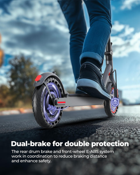 Electric Scooter, Electric Scooter Adult 350W with 25-35KM Range, Max Speed 25KM/H, 8.5" Solid Tire, Double Braking System for Adults and Teens