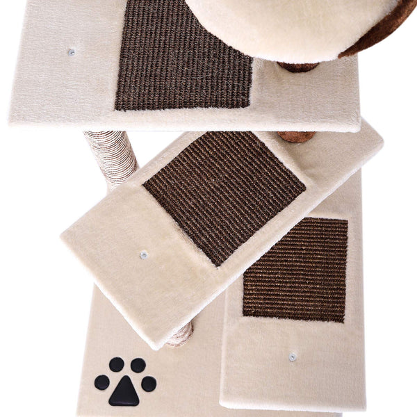 dibea Cat Scratcher Cat Tree Activity Centre Scratching Post 100 cm two coloured (beige/brown)