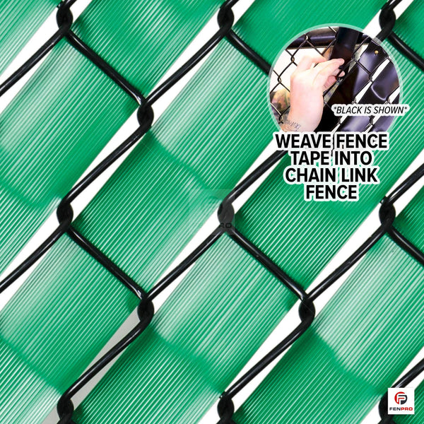 Fenpro Chain Link Fence Privacy Tape (Emerald Green)
