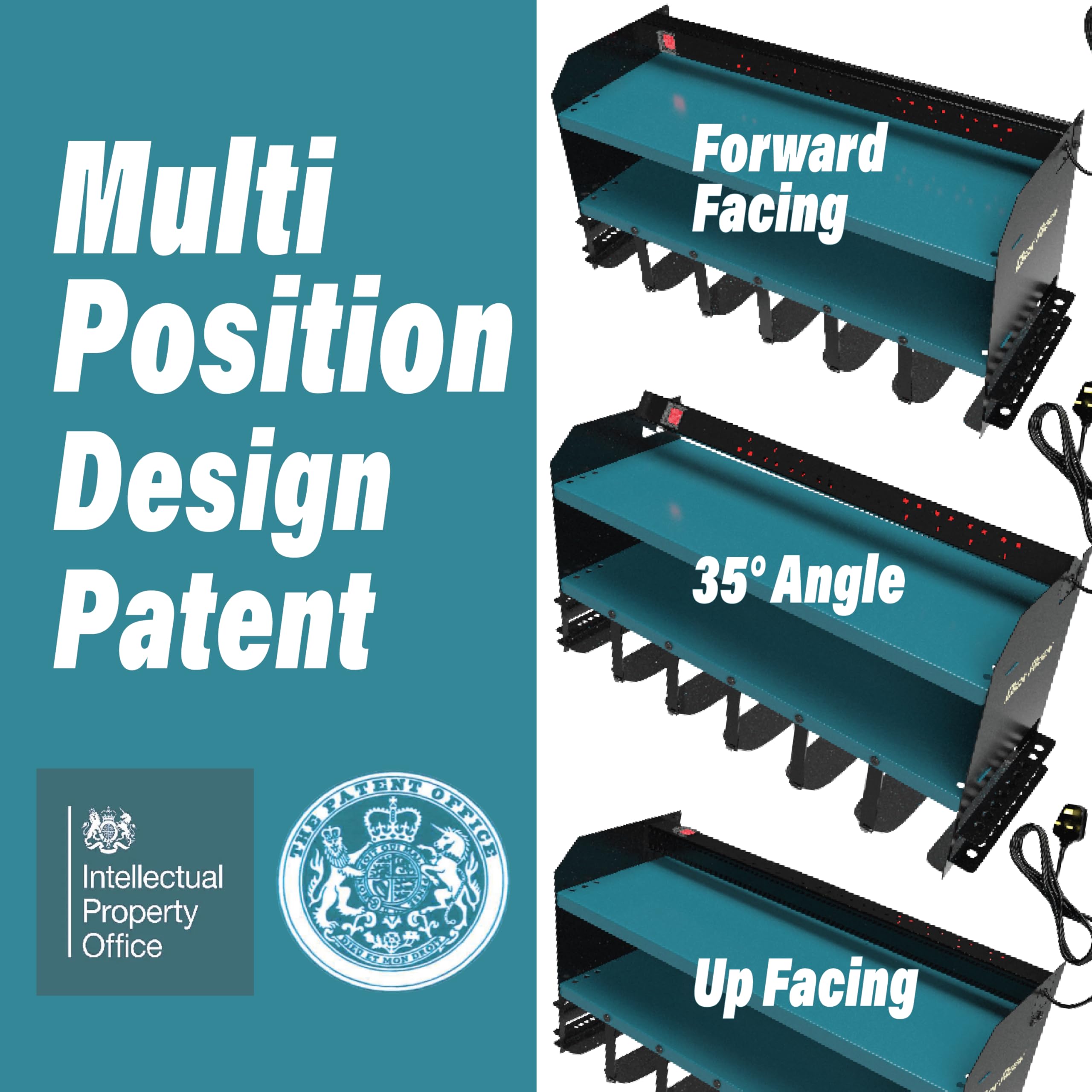 Toolganize Power Tool Organiser, Storage Rack with Power Strip Charging Station, Heavy-Duty for Workshop & Garage Tools - 4 Slot, Milwaukee Red.