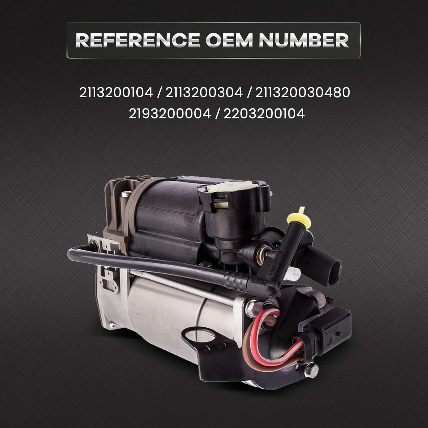 maXpeedingrods Air Suspension Compressor Pump with Relay A2113200304 for Mercedes-Benz S-Class W220 1998-2005, Mercedes-Benz E-Class W211 2002-2008