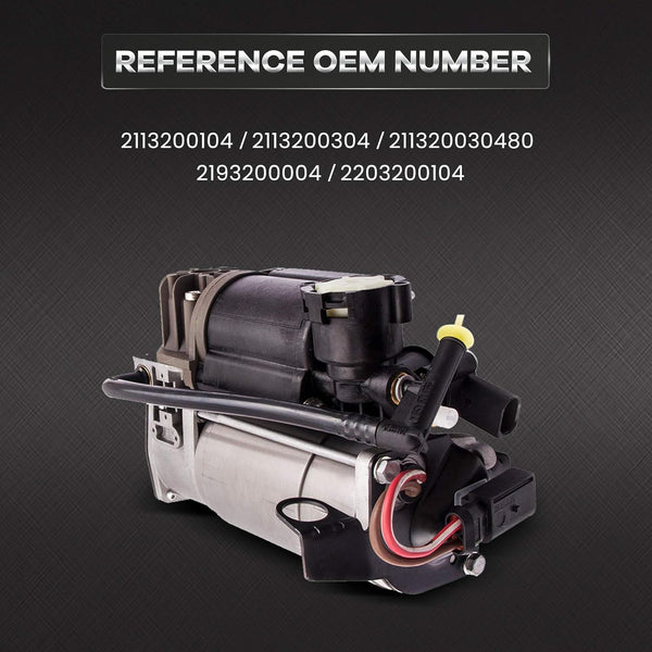 maXpeedingrods Air Suspension Compressor Pump with Relay A2113200304 for Mercedes-Benz S-Class W220 1998-2005, Mercedes-Benz E-Class W211 2002-2008