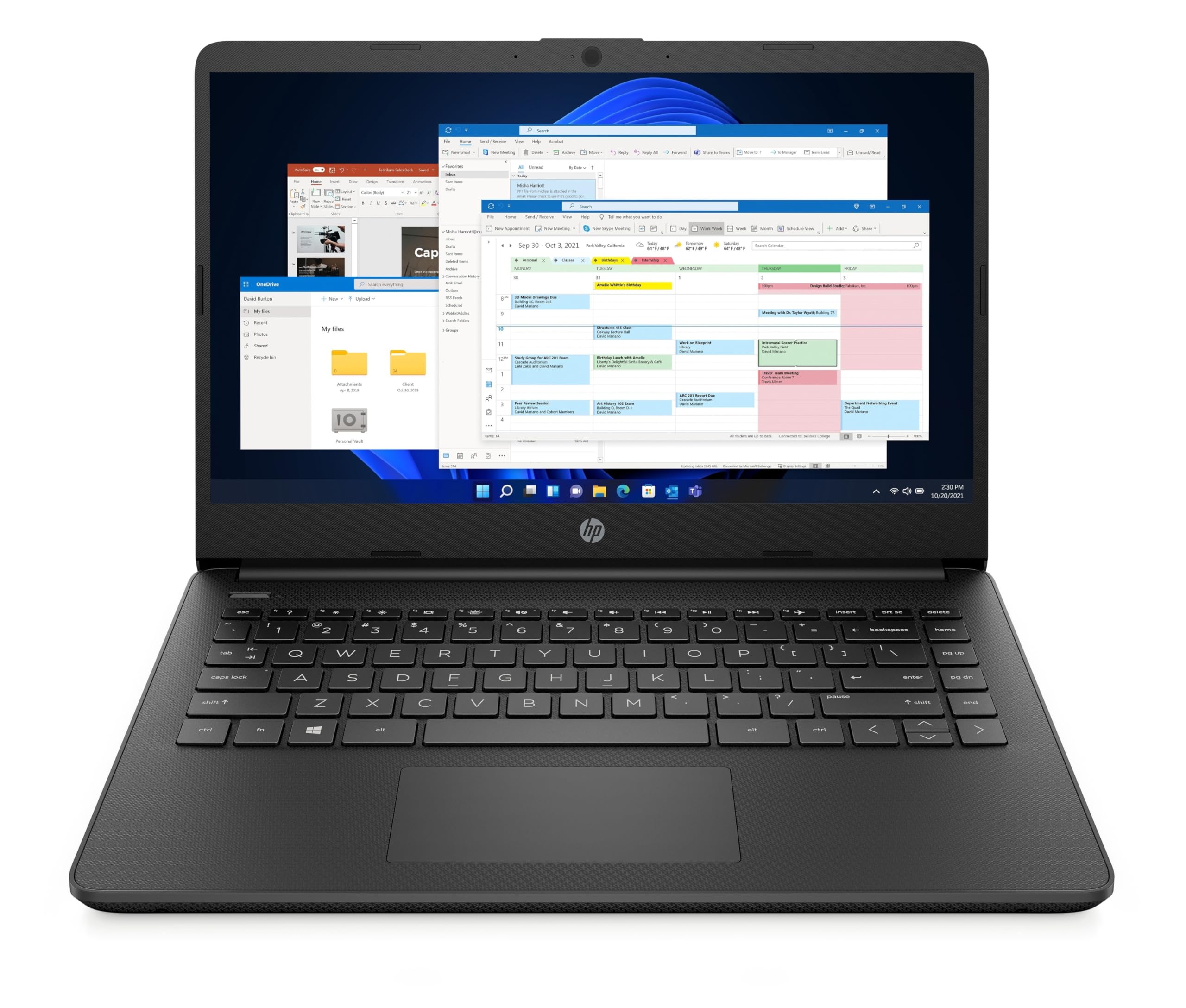 HP Stream 14" Laptop, Intel N4120 Processor, 4 GB RAM, 64 GB eMMC, Intel UHD Graphics, HD Display, Dual Speakers, Microsoft 365 Personal 12 month included, Win 11, Jet Black, 14s-dq0000sa