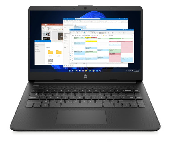 HP Stream 14" Laptop, Intel N4120 Processor, 4 GB RAM, 64 GB eMMC, Intel UHD Graphics, HD Display, Dual Speakers, Microsoft 365 Personal 12 month included, Win 11, Jet Black, 14s-dq0000sa