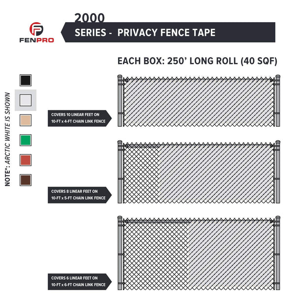 Fenpro Chain Link Fence Privacy Tape (Arctic White)