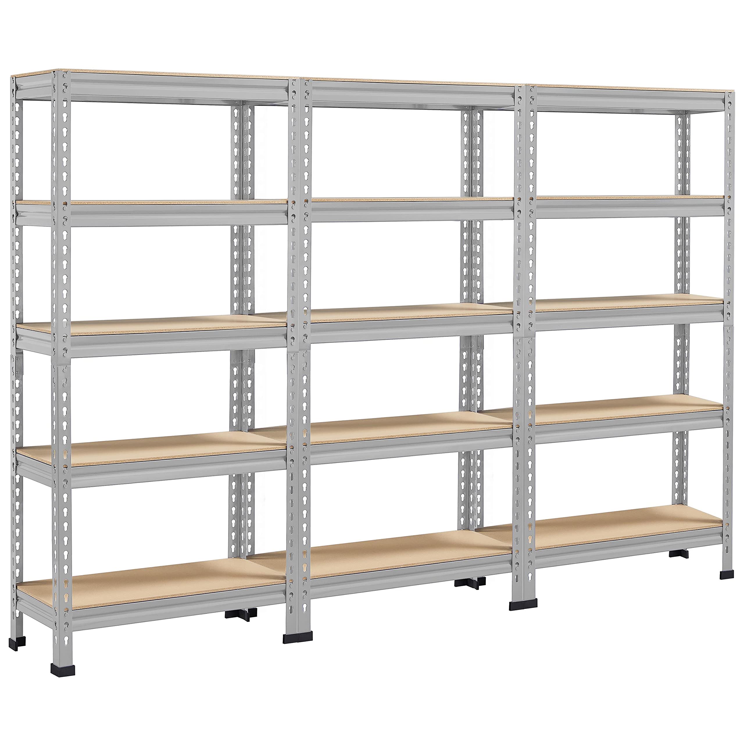 Yaheetech 5 Tier Garage Shelving Units, Heavy Duty Racking shelves, 150KG Per Shelf/750KG Capacity, 70cmx30cmx150cm（LxWxH,Dark Gray