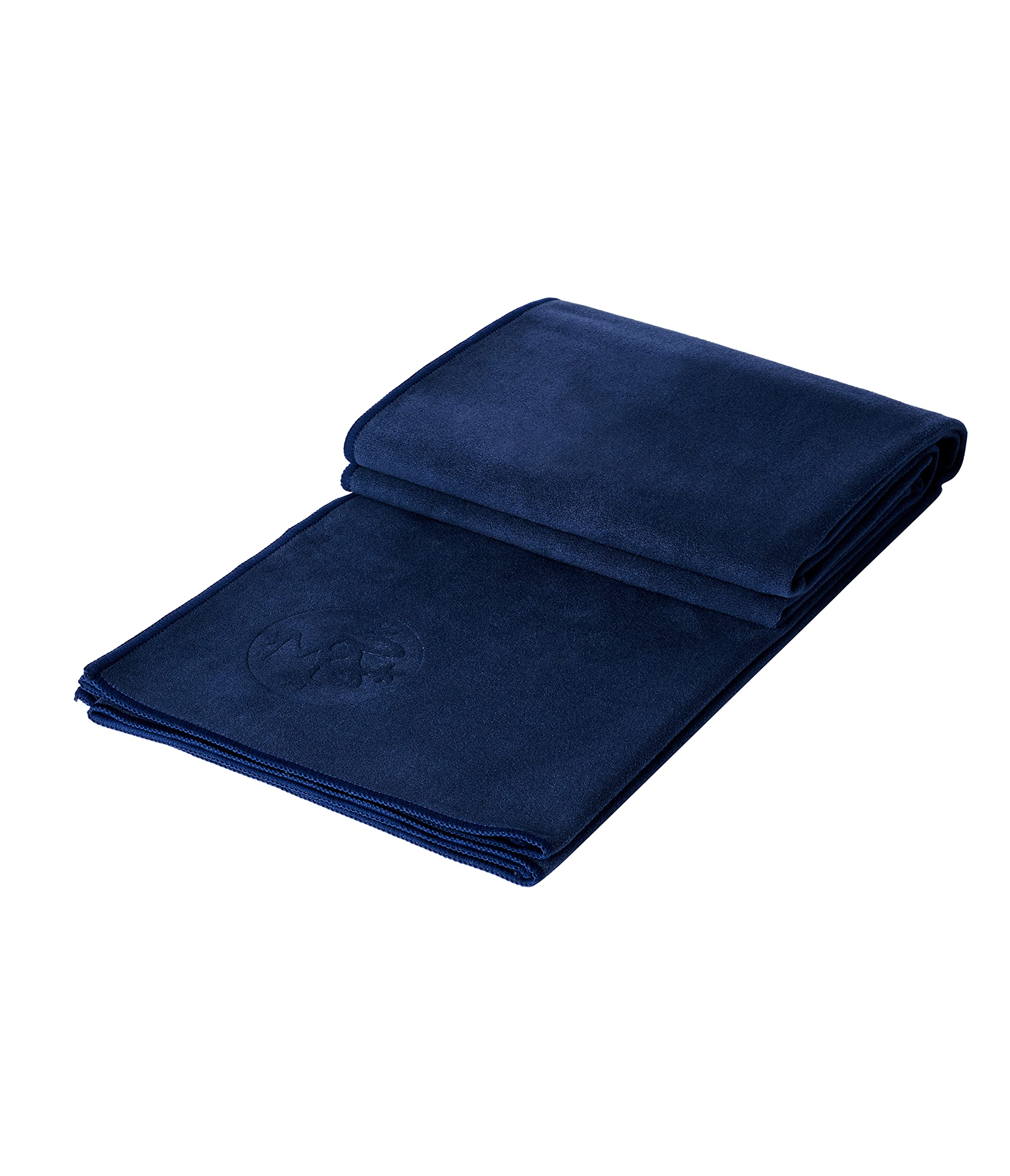 Manduka Yogitoes Yoga Towel for Mat, Non-Slip and Quick Dry for Hot Yoga with Rubber Bottom Grip Dots,Thin and Lightweight, 71 Inches, Midnight