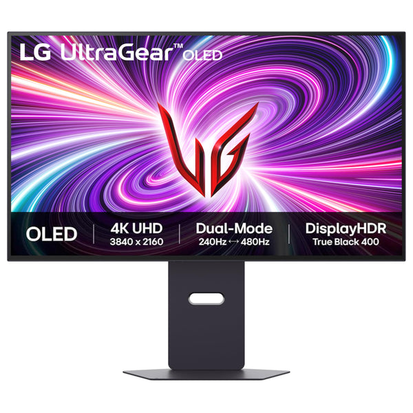 LG UltraGear OLED Gaming Monitor 32GS95UV-B, 32 inch UHD 4K, Dual mode 4K: 240Hz / FHD: 480Hz, 0.03ms Response Time, NVIDIA G-Sync & AMD FreeSync Premium Pro, 7W Stereo speakers, DisplayPort, HDMI 2.1