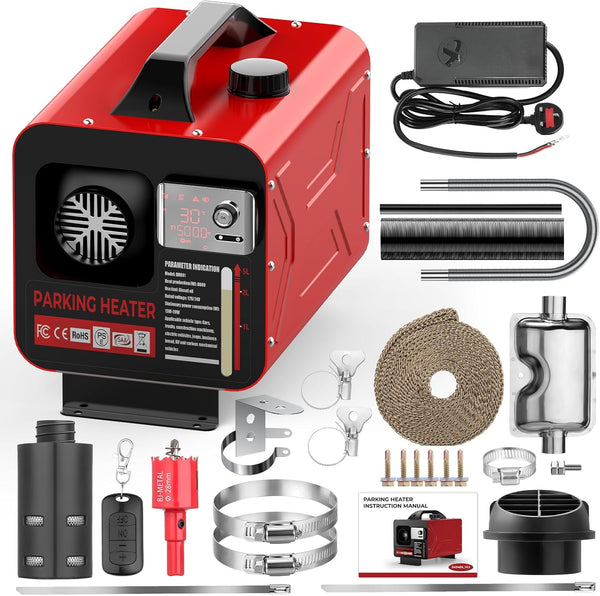 GEARLASSO Diesel Heater 8KW 12V/24V, All in One Air Parking Heater APP Control, Remote Control LCD Display, Fast Heating Low Noise for RV Boat Car Garage Home Tent Truck