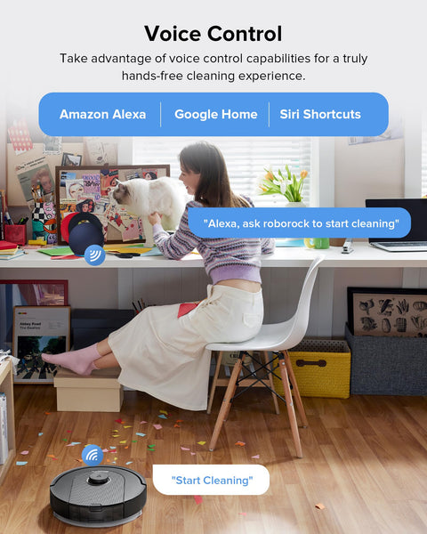 roborock Q5 Pro+ Robot Vacuum Cleaner with Mop, Self Emptying, 5500Pa, DuoRoller Brush, Up to 7 Weeks of Hands Free Cleaning, Precise Navigation, Robot Vacuum and Mop, Ideal for Hard Floors, Pet Hair