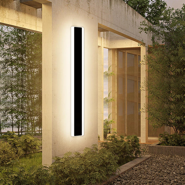 Mikeru 6500k Cool White Outdoor Wall Light, 150cm Modern Porch Wall Light, LED Vertical Long Acrylic Garden Fixture, IP65 Waterproof for Balcony, Living Room, Garage, Patio