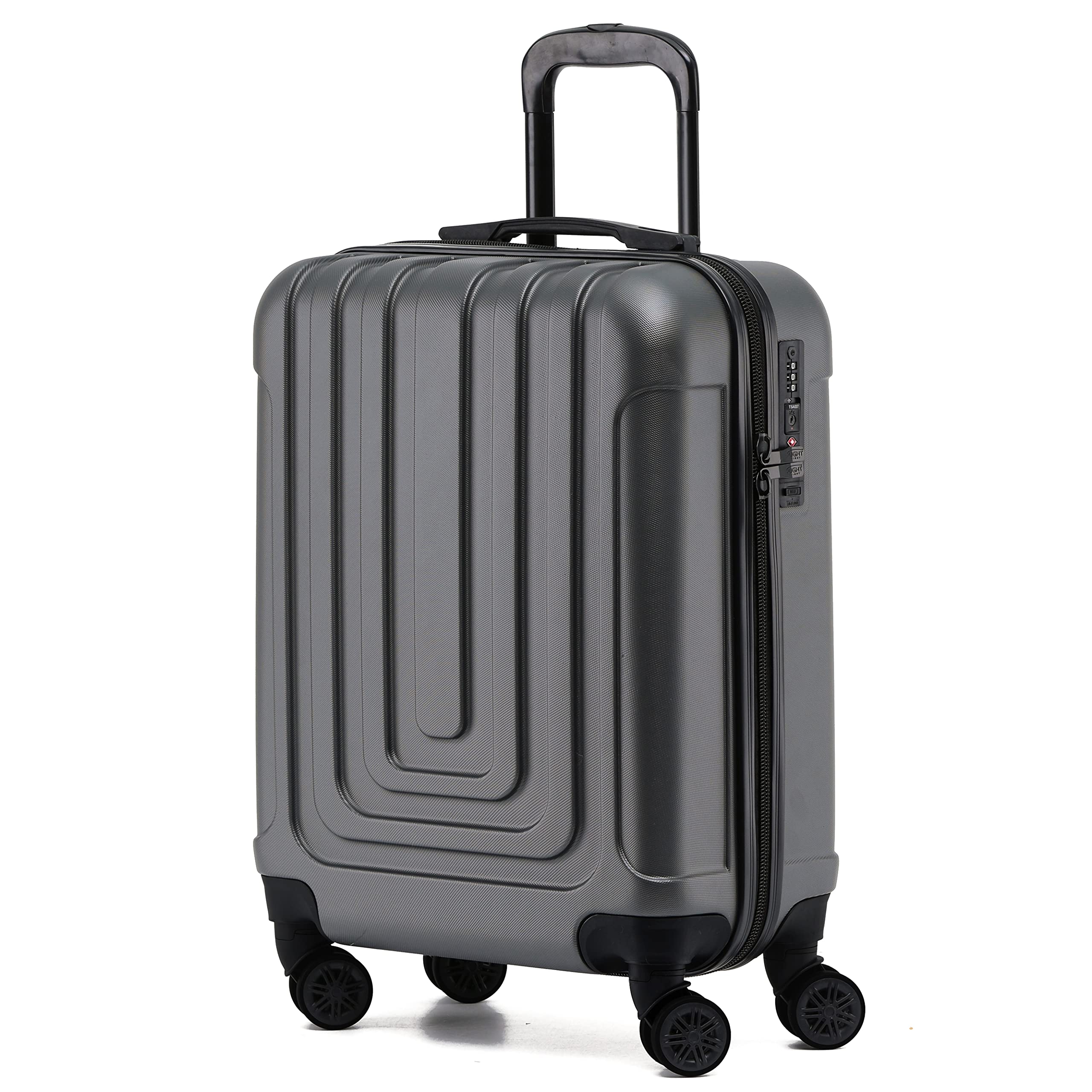 Flight Knight Premium Lightweight Suitcase - Built-in TSA Lock - 8 Spinner Wheels - ABS Hard Shell Check in Highly Durable Luggage - Medium - 67x45x26cm
