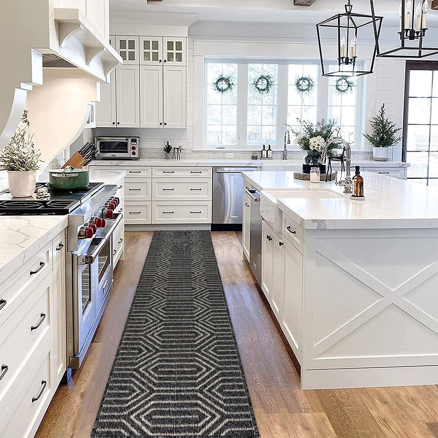 Cekene Runner Rugs for Hallway Non Slip 65x300cm Hall Carpet Runner Washable Extra Long Low Profile Floor Rug Runner for Kitchen Hallway Entryway