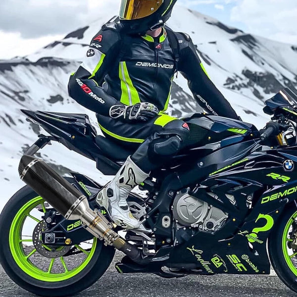 38mm 51mm Universal Motorcycle Golden Muffler Exhaust Stainless Steel Slip on Exhaust Pipe 1.5" 2" for Dirt Bike Street Bike Scooter ATV