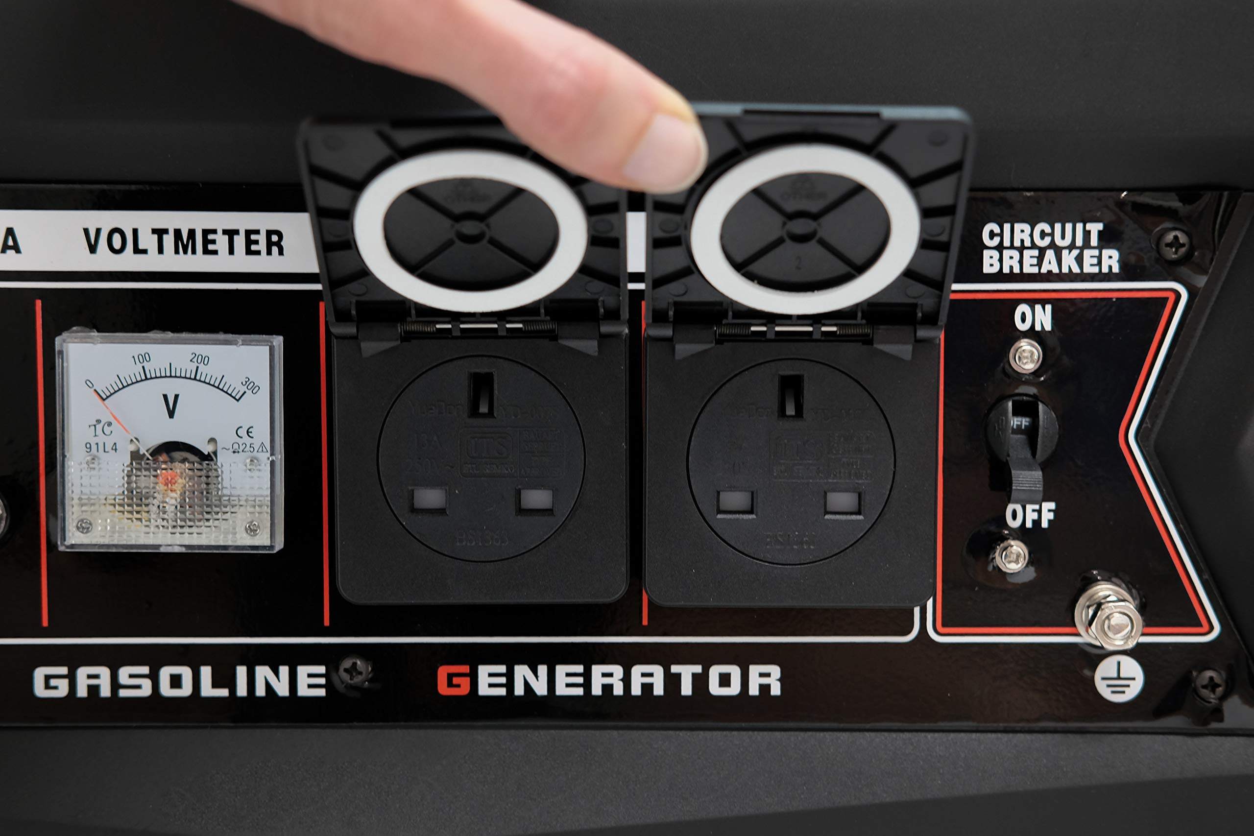 T-MAX Portable Petrol Generator 6000-WE ~ 3.0 KVA 8HP ~ Quiet Power Electric Key Start (Electric Key Start/Recoil Start)