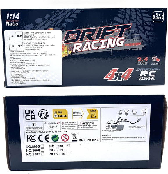 iBlivers Spider RC Drift Car, 1:14 Remote Control Drift Car with Full Proportional Throttle 4WD GT Vehicle RC Drifting Cars Gifts Toy for Adults Boys Kids