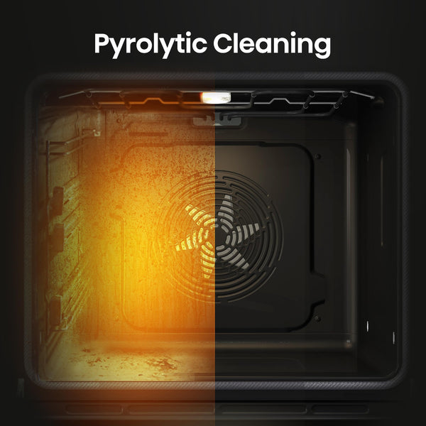 Hisense BI64211PB 77 Litre Built In Electric Single Oven With Pyrolytic Cleaning, Pizza Mode, Multiphase Cooking- Black 22x23x23 inches (LxWxH) - A+ Rated, Extra Large