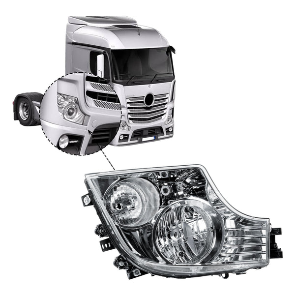 Replacement Passenger Left Side N/S Headlight Head Lamp Electric Adjustment for Mercedes Truck Actros Mp4