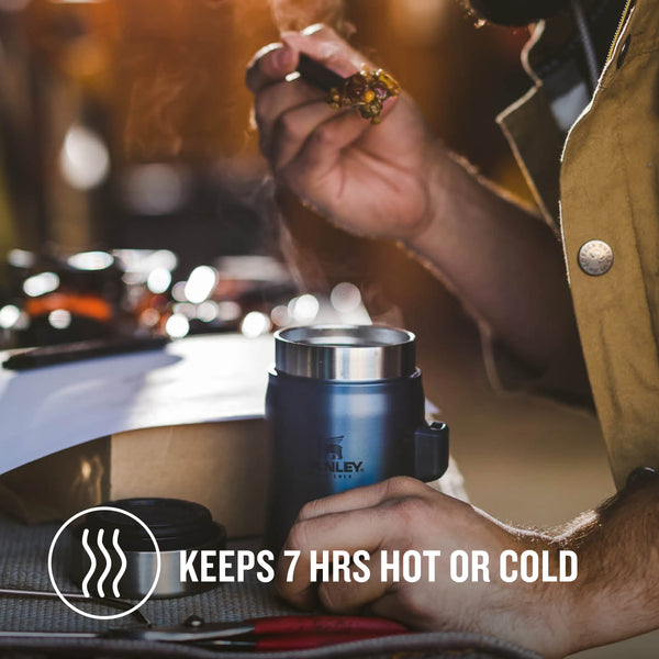 Stanley Classic Legendary Food Jar 0.4L With Spork - Keeps Cold For 7 Hours - BPA-Free Stainless Steel Soup Flask - Leakproof - Dishwasher Safe - Rose Quartz