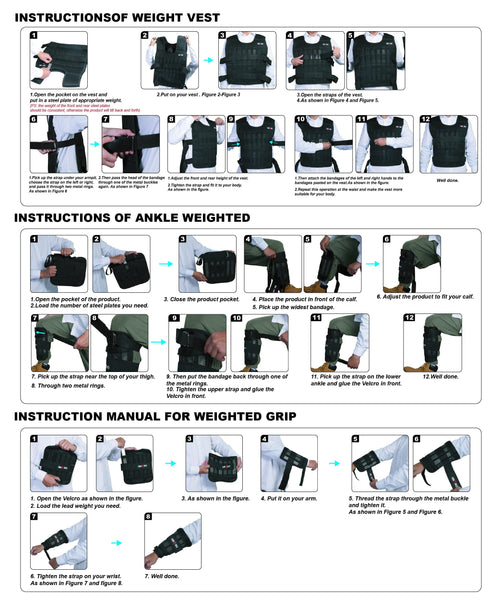 Adjustable Weighted Vest 44LB Workout Weight Vest Training Fitness Weighted Jacket for Man Woman (Included 96 Steel Plates Weights)