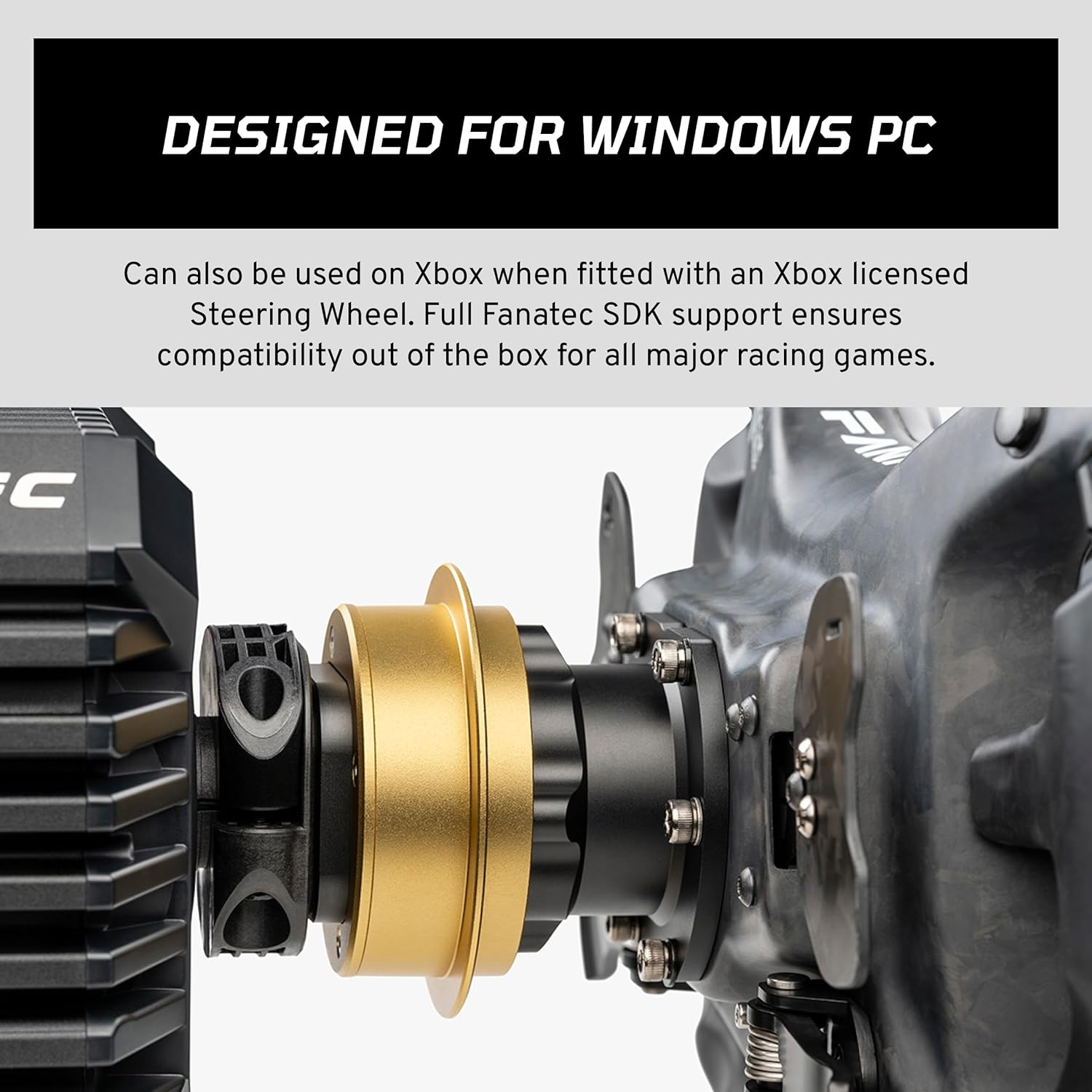 Fanatec Sim Racing CSL DD QR2 Wheel Base – 5 Nm Direct Drive Base, Dynamic Force Feedback, QR2 Motorsport-Derived Quick-Release System – PC