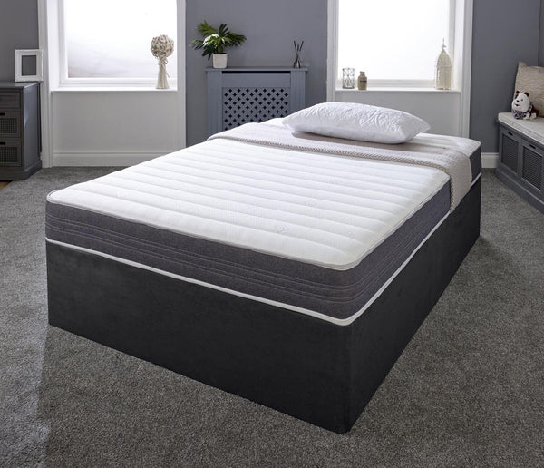 Extreme Comfort Sirocco Airflow Grey 18cms Deep Hybrid Spring & Memory Fibre Mattress, 4ft Small Double (4ft x 6ft3, 120cm x 190cm)