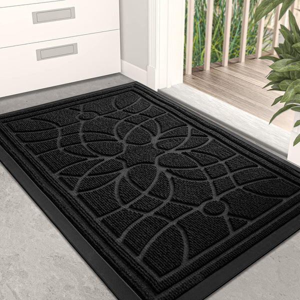 DEXI Door Mat 60 x 90 cm, Rubber Backing Dirt Trapper, Heavy Duty Non-Slip Entrance Rug, Easy Clean Shoes Scraper Doormat for Outdoor and Indoor,