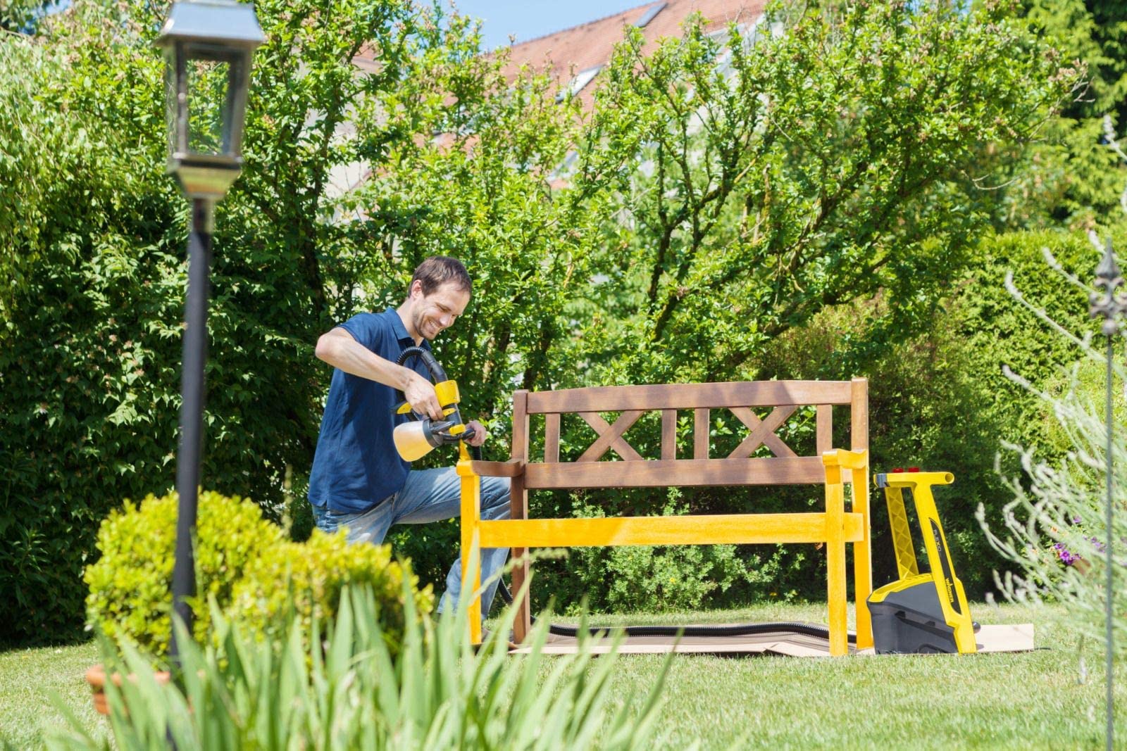 WAGNER Universal Sprayer W 690 FLEXiO - Electric Paint Sprayer for dispersion/latex paints, varnishes & glazes - interior and exterior usage, 15m²-6 min, 1800 ml/800 ml capacity, 630 W, 3.5 m hose