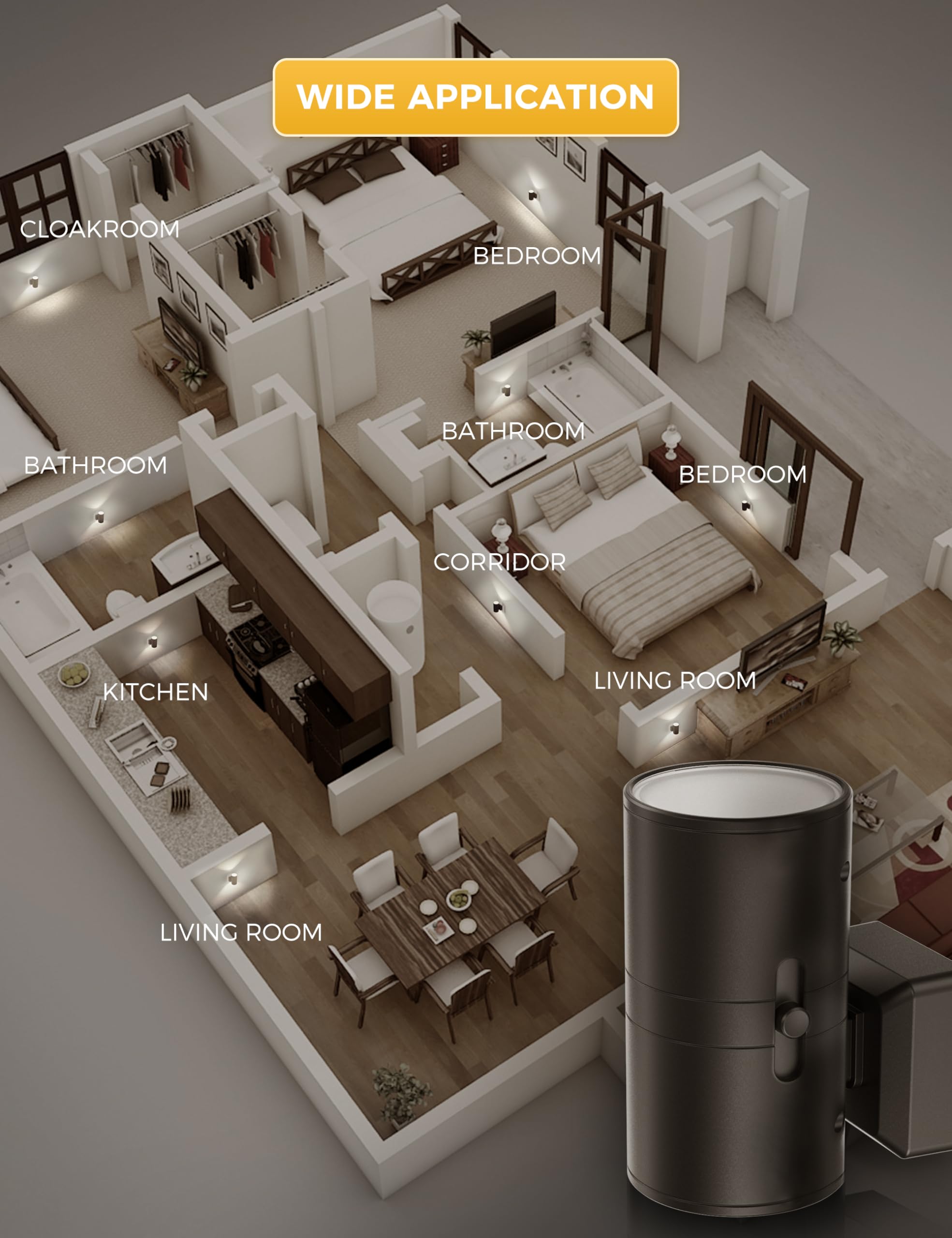 LOHAS-LED Night Light Plug In Wall,1 Pack, Modern Night Light with Dusk to Dawn Sensor, Adjustable Brightness 0-100LM, 3000K Warm White, Dimmable Night Light for Hallway Bathroom Bedroom Stair Toddler